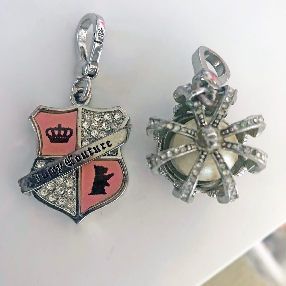 Pearl in Crown and RARE Badge JUICY COUTURE charms